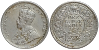 India-G-British-Empire-George-V-Rupee-1920-AR