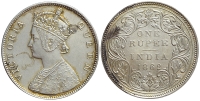 India-G-British-Empire-Queen-Victoria-Rupee-1862-AR