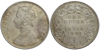 India-G-British-Empire-Queen-Victoria-Rupee-1901-AR