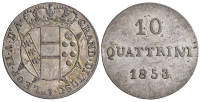 Italy-A-Regional-Mints-Firenze-Leopold-II-Quattrini-1853-BI
