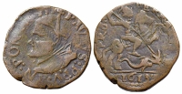 Italy-B-Papal-States-Ferrara-Paulus-V-Quattrino-1613-AE