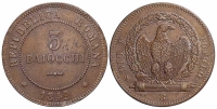 Italy-B-Papal-States-Rome-2nd-Roman-Republic-Baiocchi-1849-AE