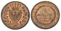 Italy-C-House-of-Savoy-Kingdom-of-Sardinia-Carlo-Felice-Cent-1826-AE