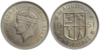 Mauritius-George-VI-Rupee-1951-CuNi