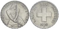 Switzerland-Commemorative-Coinage-Francs-1939-AR