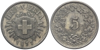 Switzerland-Confoederatio-Helvetica-Cent-1877-BI