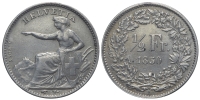 Switzerland-Confoederatio-Helvetica-Franc-1850-AR