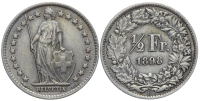 Switzerland-Confoederatio-Helvetica-Franc-1898-AR