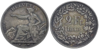 Switzerland-Confoederatio-Helvetica-Francs-1850-AR