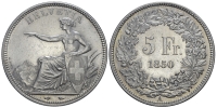 Switzerland-Confoederatio-Helvetica-Francs-1850-AR