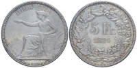 Switzerland-Confoederatio-Helvetica-Francs-1874-AR