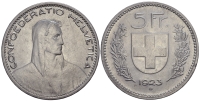 Switzerland-Confoederatio-Helvetica-Francs-1923-AR
