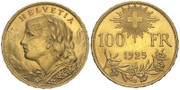 Switzerland-Confoederatio-Helvetica-Francs-1925-Gold