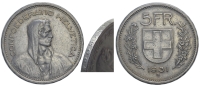 Switzerland-Confoederatio-Helvetica-Francs-1931-AR
