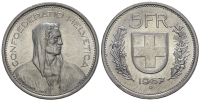 Switzerland-Confoederatio-Helvetica-Francs-1967-AR