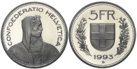 Switzerland-Confoederatio-Helvetica-Francs-1993-CuNi